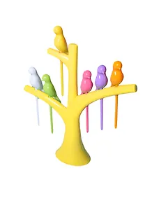 Шпажки для фруктов Птички на ветке желтой (003862)