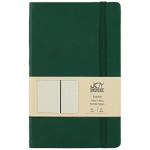 Книга для записей А5 96л тчк. "Joy Book. Еловый лес" иск.кожа, тв.переплет, ляссе, резинка, инд.уп.