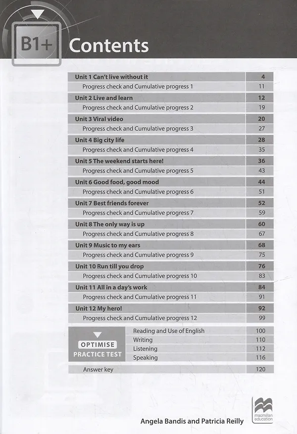 Книга Optimise B1+. Workbook with answer key (Patricia Lynn Reilly, Анджела Бандис) — 2