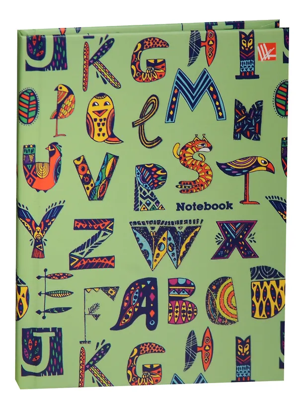 Записная книжка А6 64л "Орнамент. Волшебные буквы" 7БЦ, мат.лам., выб.лак, блестки, Listoff 241545 — 1