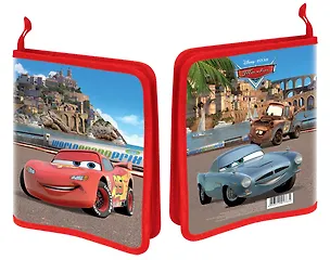 Папка для тетрадей А5 1отд. "Cars" молния, обшит.пластик, Disney 228404