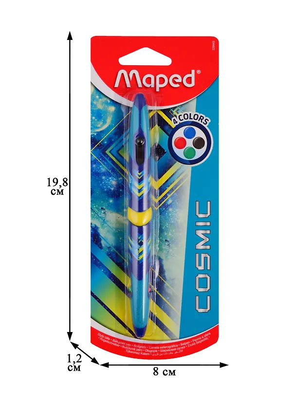 Шариковая ручка 4 цвета автоматическая, Cosmic Teens, Maped 254032 — 2