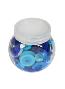 Пуговицы 75гр голубой микс (B003)