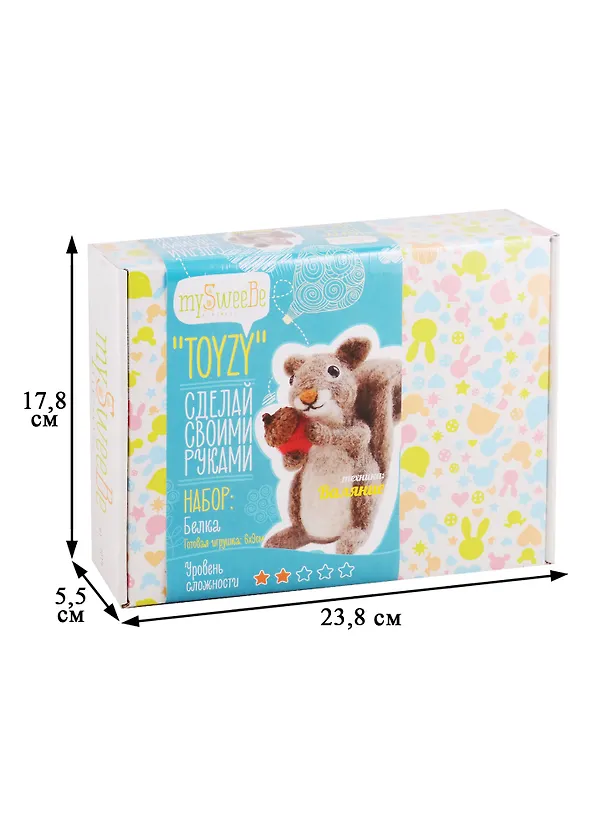 Набор для творчества MySweeBe TOYZY Белка Техника валяние 2779143 — 2