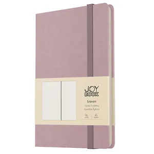 Книга для записей А5 96л кл. "Joy Book. Ежевичное суфле" иск.кожа, тонир.блок, скругл.углы, ляссе, резинка, карман на задн.форзаце