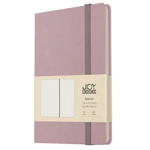 Книга для записей А5 96л кл. "Joy Book. Ежевичное суфле" иск.кожа, тонир.блок, скругл.углы, ляссе, резинка, карман на задн.форзаце 3126037