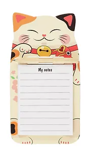 Блок для записей 90*170 40л "Кошка.Манэки-нэко" с карандашом, на магните, инд.уп.