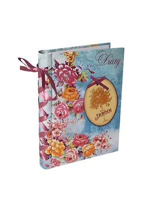 Ежедневник А6 120л "ПИОНЫ" 7Бц, тиснен.фольгой, гребень, декор.лента, Феникс 230815