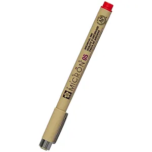 Капиллярная ручка «Pigma Micron», Sakura, 0.45 мм, красная