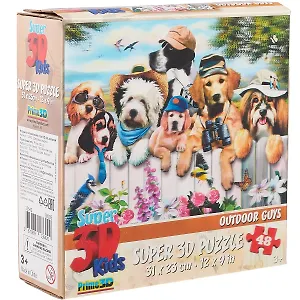 Пазл 48 Super 3D Kids Дворовые парни (31х23) (3+) (13642) (коробка)