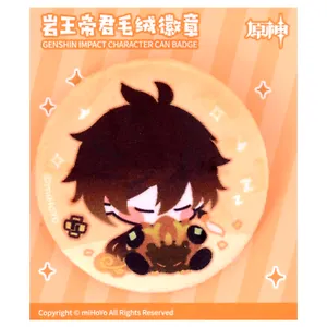 Значок Genshin Impact Chibi Character Cloth Badge Geo Archon Zhongli