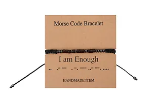 Браслет Морзе I am Enough (12-202509-BR-ZJ9602) 3135444