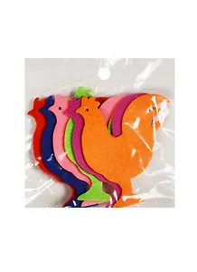 Набор декоративных эл. из фетра Петушки(6шт)(10см)(пакет)