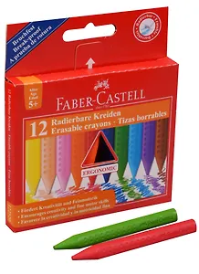 Мелки восковые стирающиеся 12шт "GRIP"