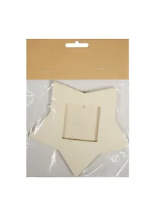 Заготовка для фоторамки в пакете с хедером (фанера), звезда, 12,5 см (11-24942-J7)