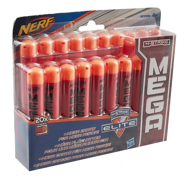 Игровой набор HASBRO, NERF МЕГА 20 стрел которые подходят к любому бластеру серии МЕГА B0085 333593 — 1