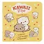 Записная книжка 130*130 32л кл. "Kawaii Vibe (желтый, котики)" карт.обл., мат.ламинация, выб.лак, наклейки — 3017867 — 1