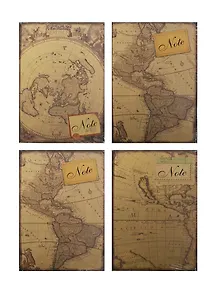 Книга для записей А4 100л "Старинные карты", ассорти, Haich