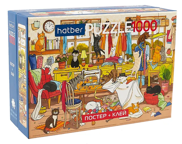 Пазл «Коты-сорванцы» 1000 элементов, Hatber 3042428 — 1
