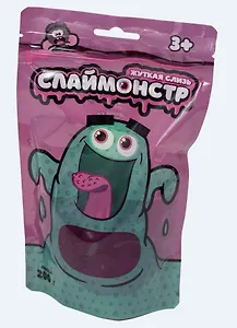 Игрушки в наборе, ТМ Слаймонстр, фиолетовый + фигурки насекомых, 200 гр.