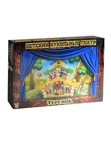 Детский кукольный театр Теремок (КТ-103) (наст. картон. ширма+набор персонажей+сценарий) (3+) (коробка)