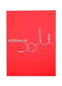 Записная книжка А6 80л лин. "Molecule. Adrenalin" интеграл.переплет, Soft Touch, тиснение серебр.фольгой
