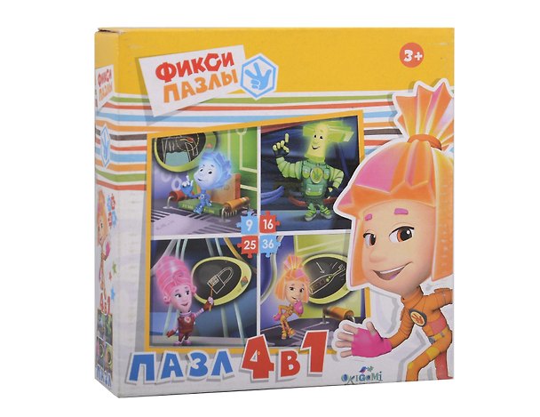 Пазл «Фиксики» 4в1 (9,16,25,36 элементов) Origami 403034 — 1