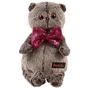 Мягкая игрушка Басик в галстуке-бабочке в пайетках (22 см) (Ks22-095)