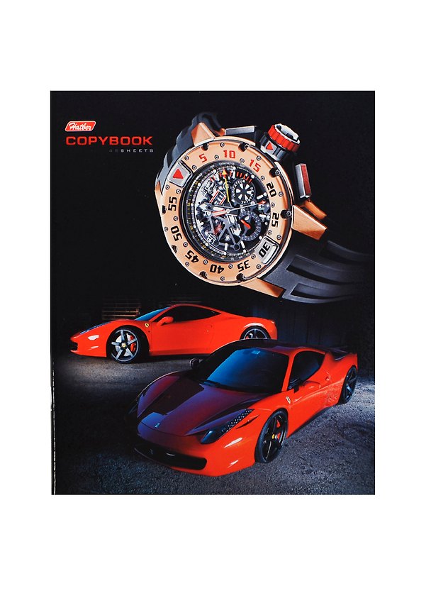 Тетрадь 48л кл. "AutoTime" офсет, выб.лак, ассорти, Hatber 232221 — 1