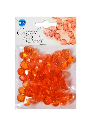 Набор бусин Кристальная игра Цветочки оранжевые (CRP065) (упаковка) 2409721