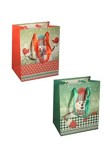 Пакет подарочный бумажный "Снеговик" А4