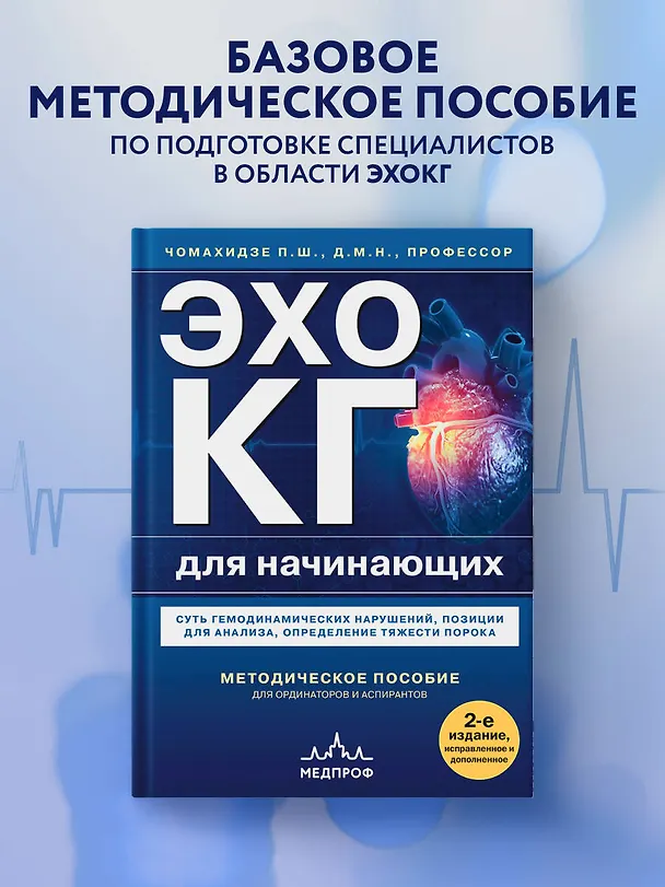 Книга Эхокардиография для начинающих. Суть гемодинамических нарушений, позиции для анализа, определение тяжести порока. 2-е издание, исправленное и дополненное (Петр Чомахидзе) — 5
