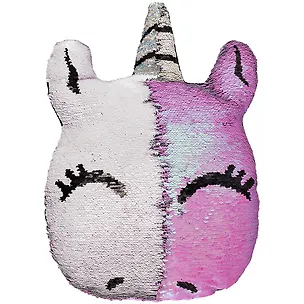 Подушка с пайетками в форме единорога (текстиль) (45см) 2727971