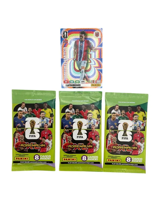 Набор коллекционных наклеек и карточек "Чемпионат мира FIFA World Cup 2026", PANINI WORLD CUP 2026 TCG (набор из 3 пакетиков карточек + 1 карточка Limited Edition), 25 штук в наборе 3161829 — 18