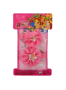 Набор 2 заколки для волос Winx со звездами (21509) (ярко-розовые) (упаковка)