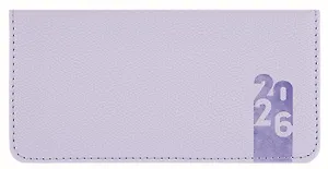 Планинг дат. 2026г. 64л 170х88 мм "Джут" сиреневый, кожзам, тв.переплет, обл.поролон, блинт.тиснение, офсет, справ.мат-лы, закругл.углы, ляссе, инд.уп