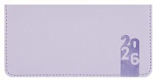 Планинг датированный 2026 год, 64 листа, 170х88 мм "Джут", сиреневый, кожзам 3116601