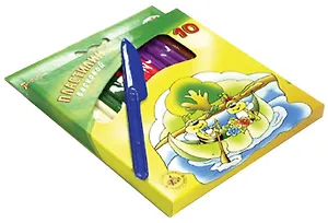 Пластилин 10цв 123гр "Пчелка" восковой к/к., Гамма