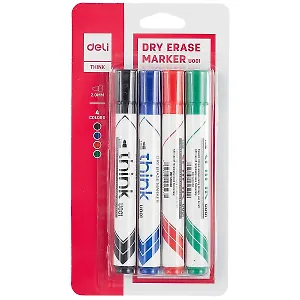 Маркеры для досок Deli, Deli Think, 4 цвета 2 мм