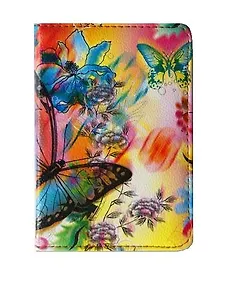 Обложка для паспорта кож/зам "Бабочка", J.Otten