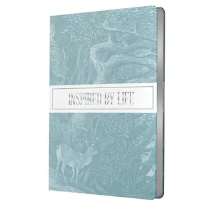 Ежедневник дат. 2026г. А5 176л "FLOREALE. Smoky Sky" 7Б, иск.кожа, интегр.переплет, тонир.блок, тисн.фольгой, металл.торец, скругл.углы, ляссе, инд.уп