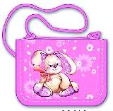 Кошелек "ЗАЙКА" 12,5*10см на шнурке, 4 отд., кольцо для ключей, полиэстер