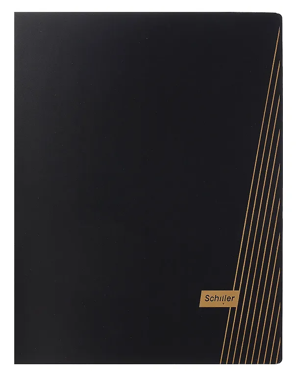 Папка на 4 кольцах «Line», А4, черная, Schiller 3069208 — 3