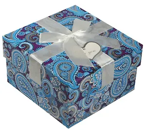 Коробка подарочная "Голубые огурцы" 13*13*7.5см