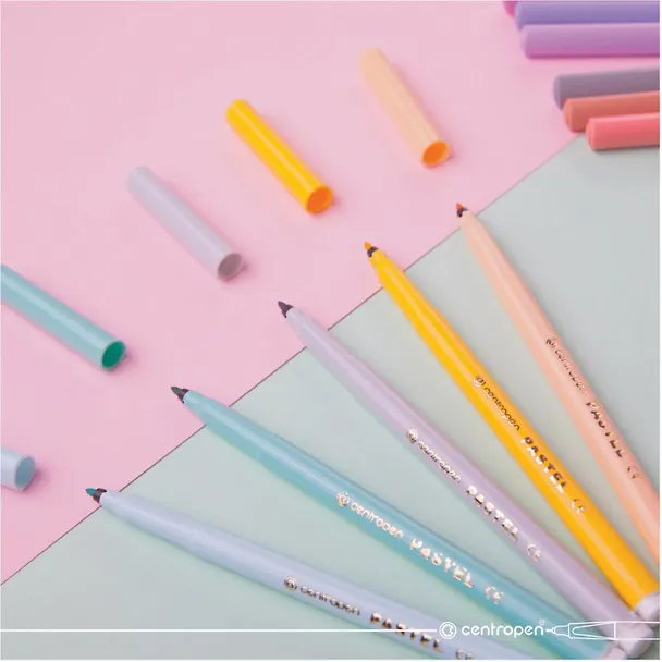 Фломастеры «Pastel» Centropen, 10 цветов 258262 — 3