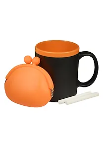 Сувенир Феникс Презент Подарочный набор Оранжевый кружка 300мл+мелки+кошелек для мелочи