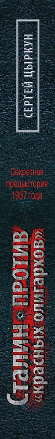 Книга Секретная предыстория 1937 г. Сталин против "красных олигархов" (Сергей Цыркун) — 3