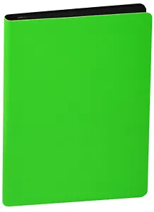 Ежедневник недат. А5 136л "Наппа" неоново-салатовый, кожзам, мягк. переплет, черный срез, ляссе, Escalada