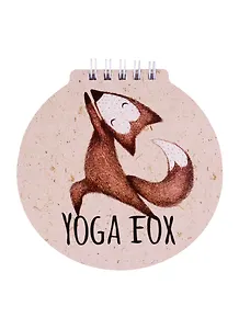 Блокнот 60л А6ф 80 гр/кв.м с фигурной высечкой на гребне -Yoga fox-