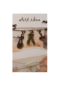 Заготовка для декора Art idea Кулон "Туфельки с бантом" метал. 2см QA-1914"